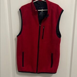 johnnie-O Red Vest with Navy Trim